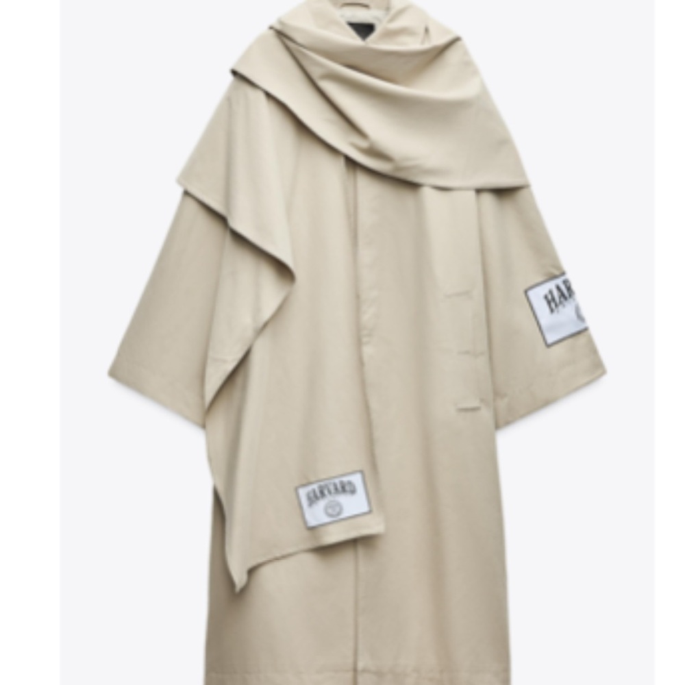 HARVARD UNIVERSITY CAPE TRENCH COAT
LIGHT BEIGE Size M-L
